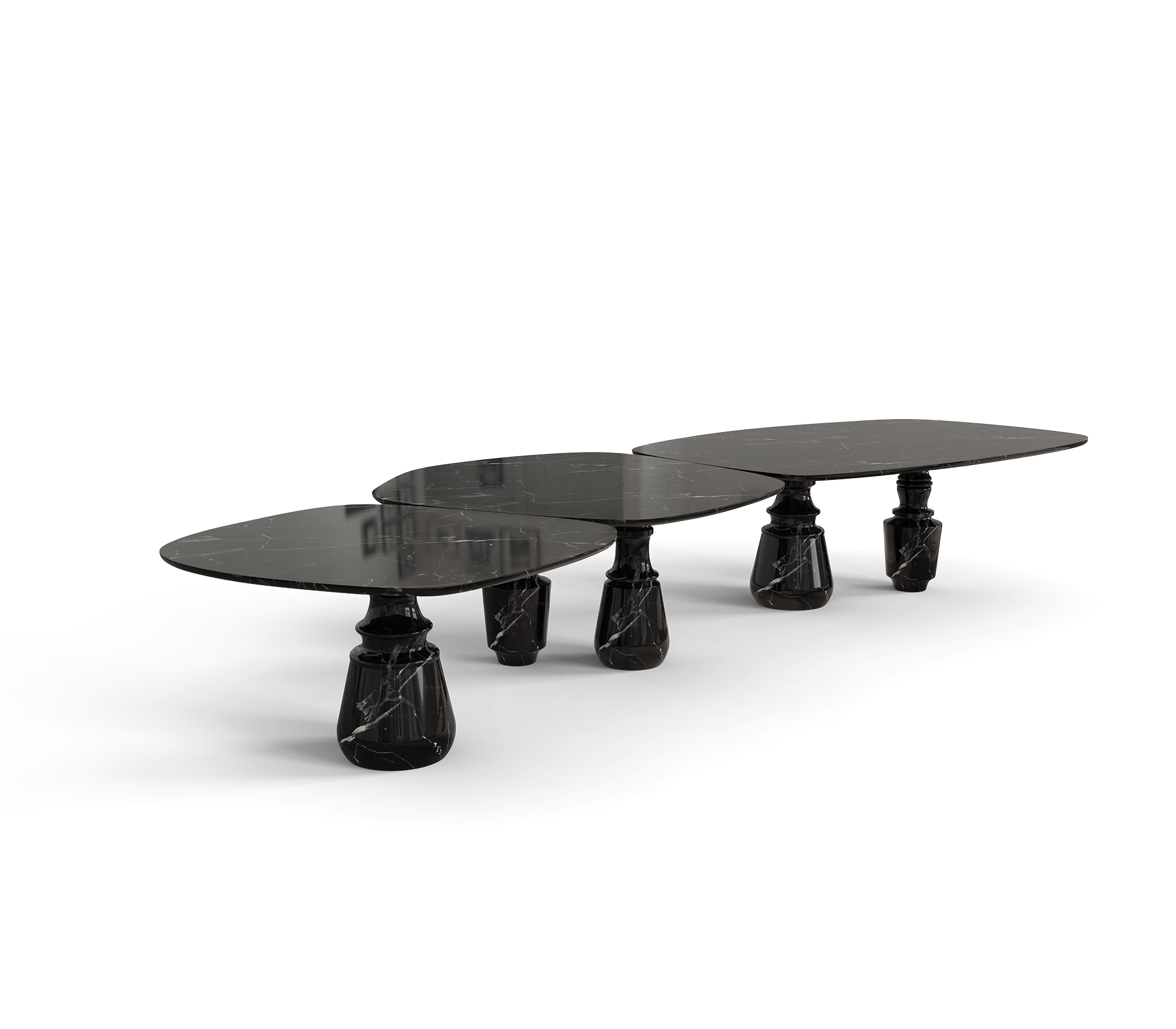Pietra Nero Marquina Modular Dining Table