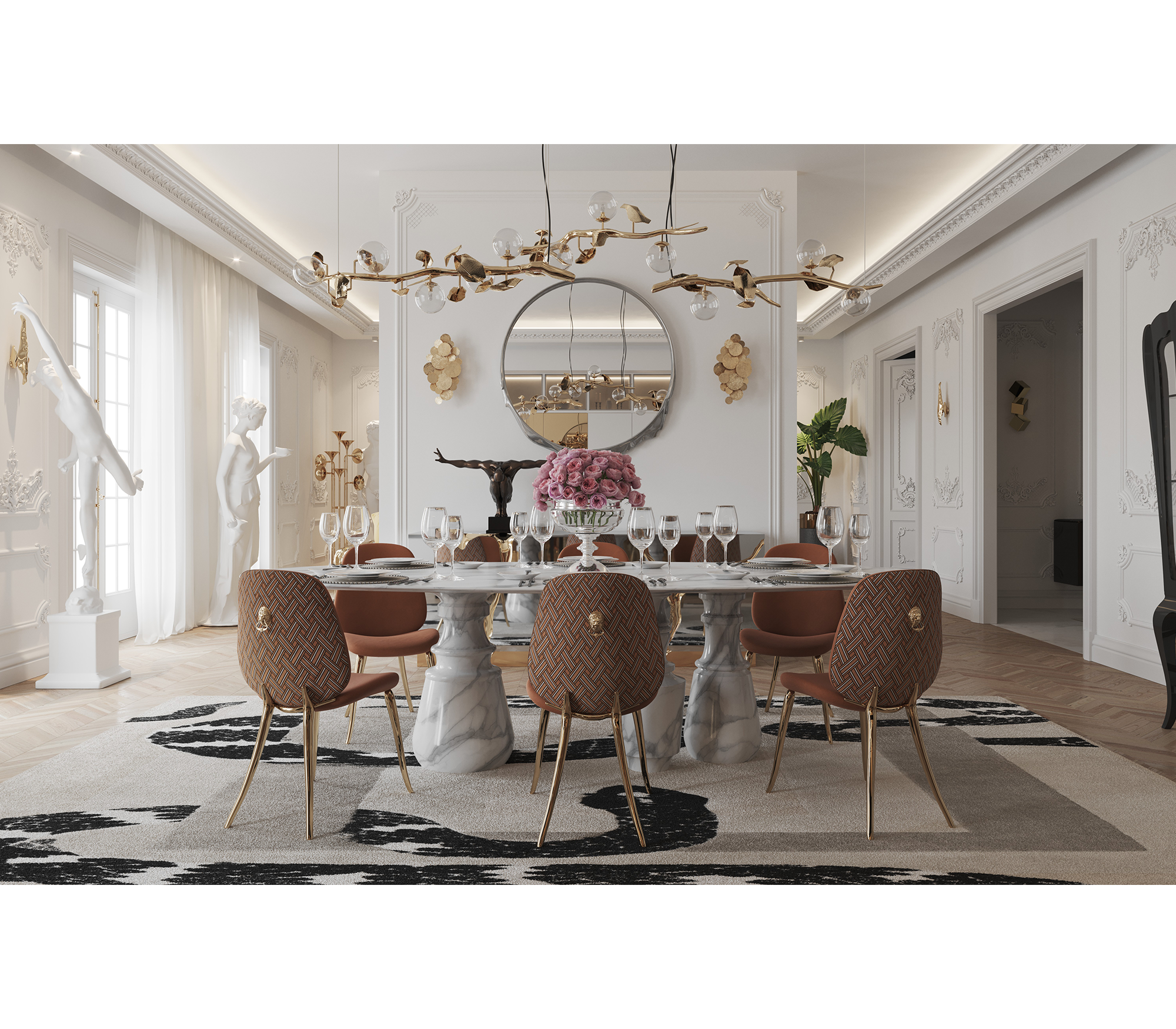 Pietra Oval XL Marble Dining Table