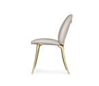 Soleil Curved Brass Modern Luxury Dining Chair
