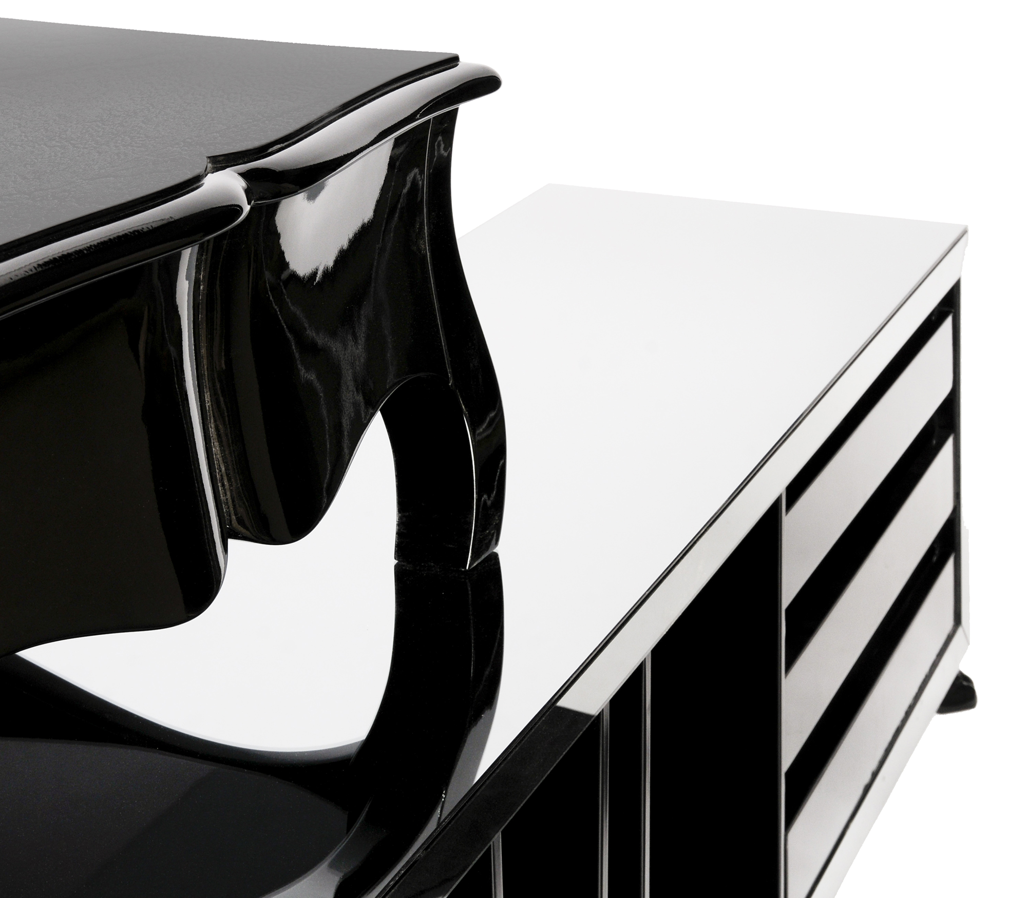 Boulevard Gloss Black Classic Executive Writing Desk