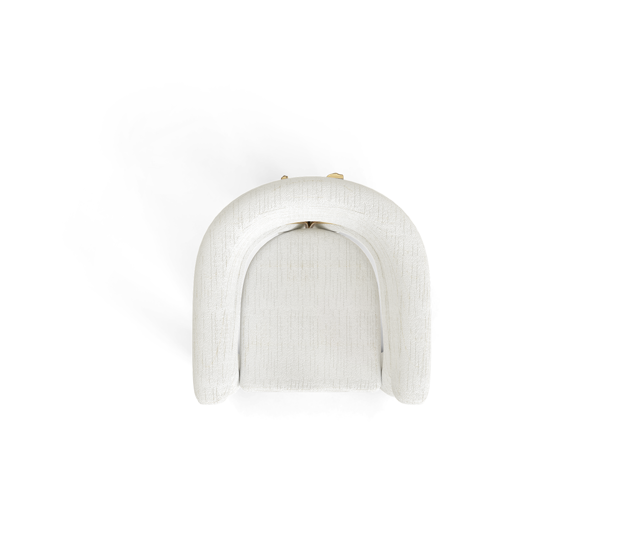 Elara Curved Sculptural Polished Brass Luxury Dining Chair