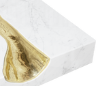 Empire Cracked Brass Inlay Marble Luxury Desk