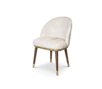 Imperfectio Hammered Brass Textured Velvet Dining Chair