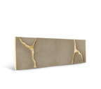 Lapiaz Kintsugi Velvet Polished Gold Luxury Headboard