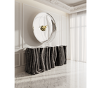 Monochrome Consoles Fluid Sculptural Resin Entryways Cabinet Table