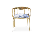 Nº 11 Azulejo Print Polished Brass Heritage Chair