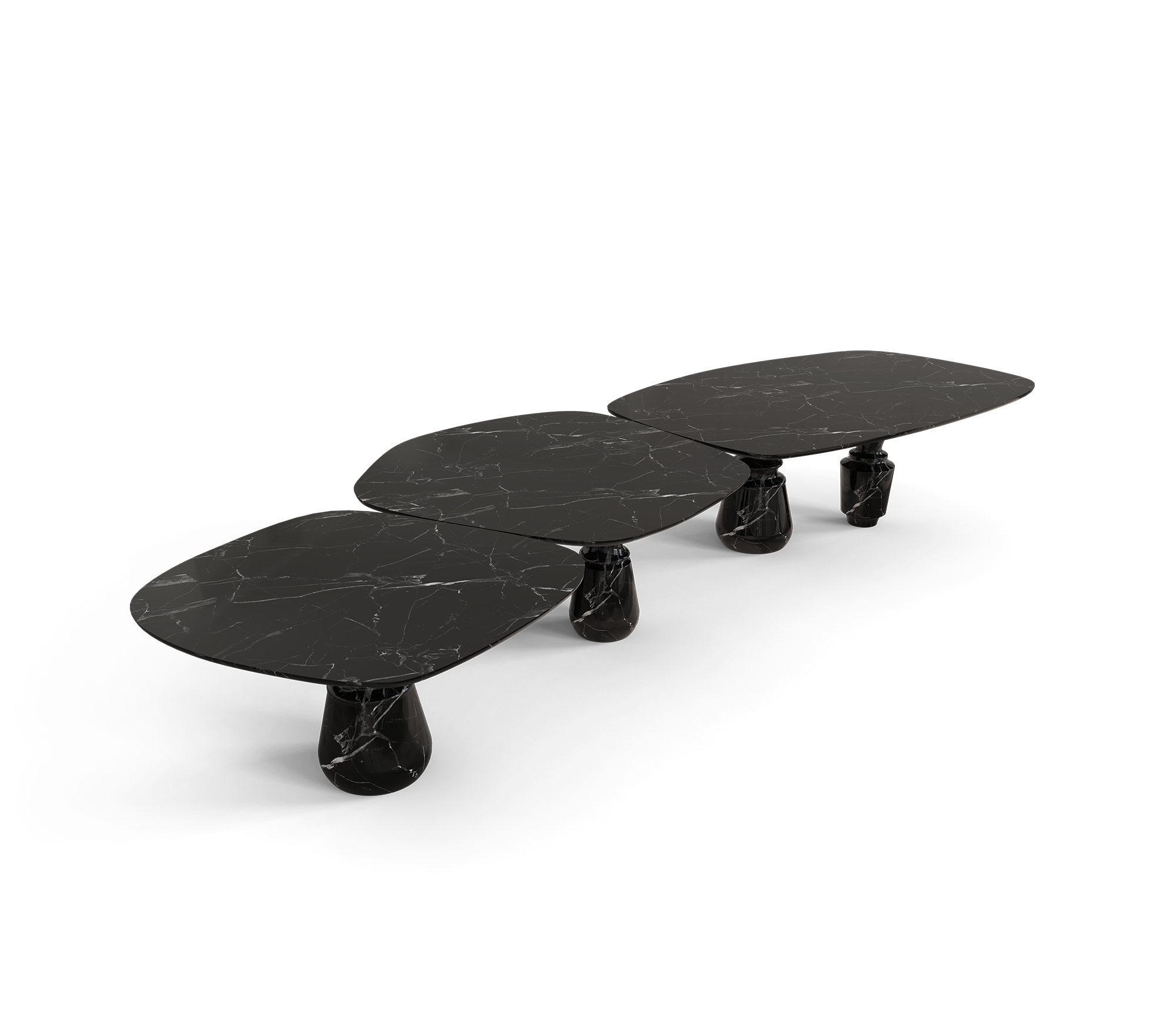 Pietra Nero Marquina Modular Dining Table