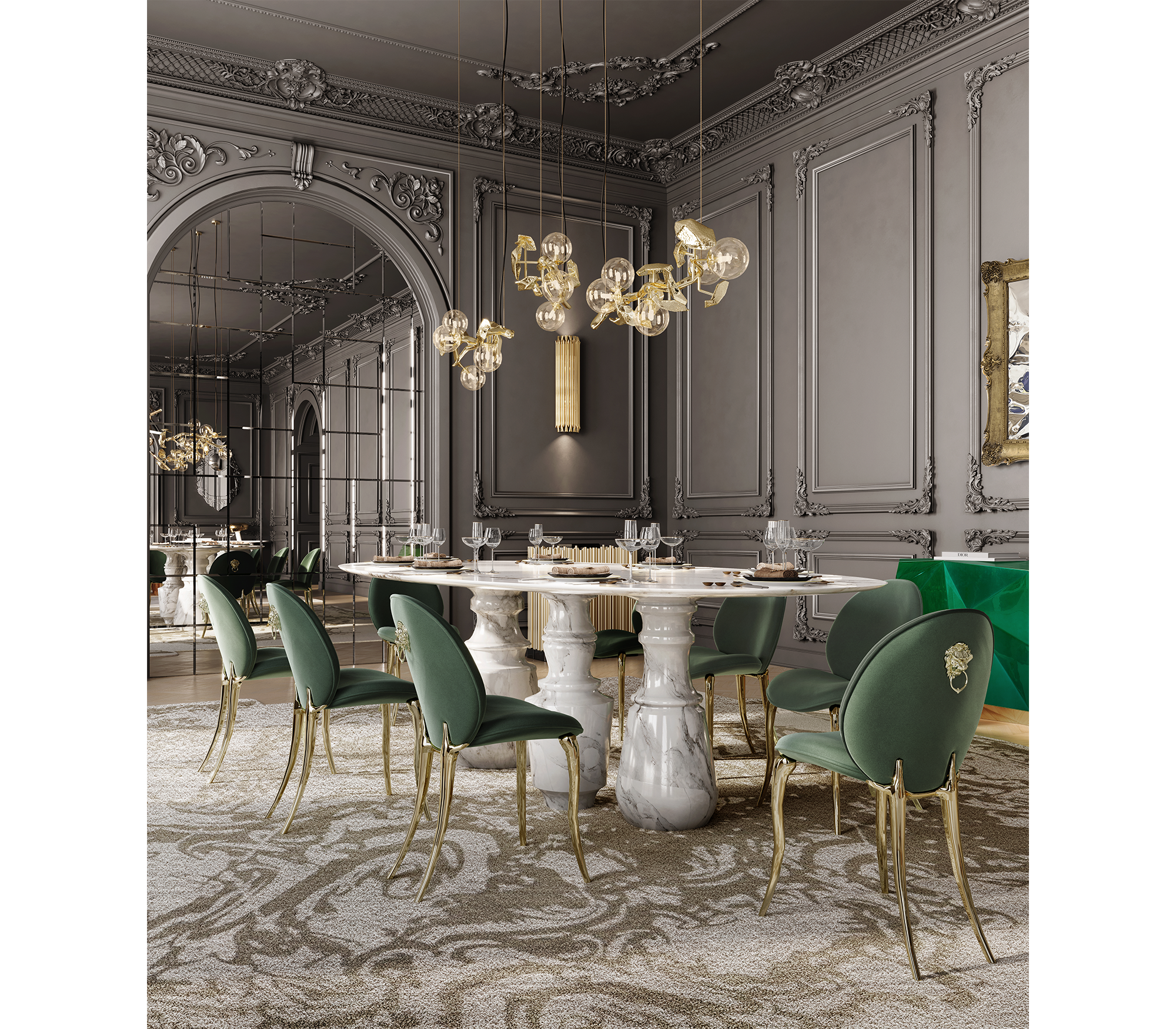 Pietra Oval XL Marble Dining Table