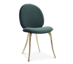 Soleil Curved Brass Modern Luxury Dining Chair