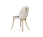Soleil Curved Brass Modern Luxury Dining Chair