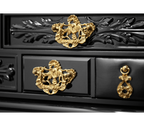 York Right Baroque High Gloss Black Luxury Nightstand