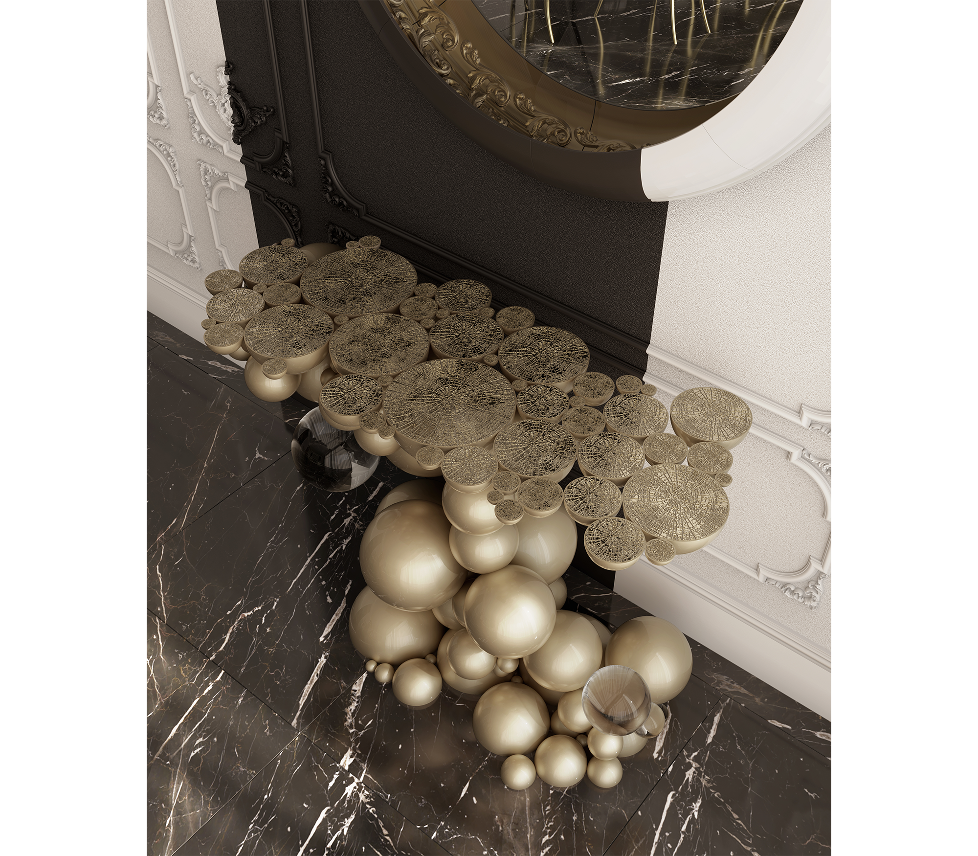 Newton Consoles Azulejo Sculptural Entryways Cabinet Table