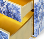 Heritage Azulejo Hand-Painted Ceramic Small Luxury Nightstand