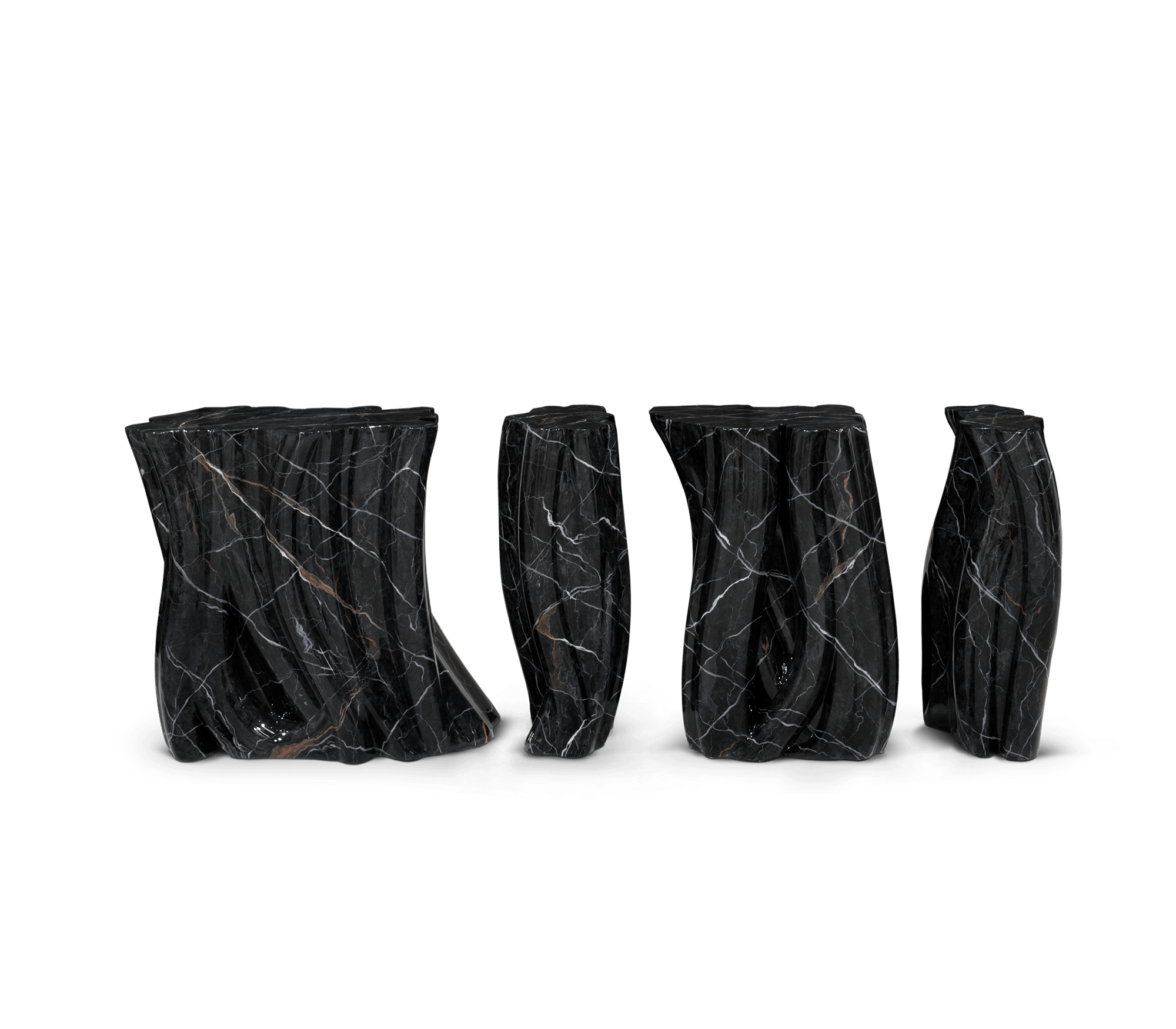 Monochrome Consoles Fluid Sculptural Resin Entryways Cabinet Table