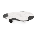 Ophelia Oval Carrara Marble & Gold Dining Table
