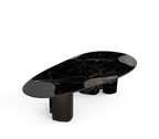 Ophelia Oval Carrara Marble & Gold Dining Table