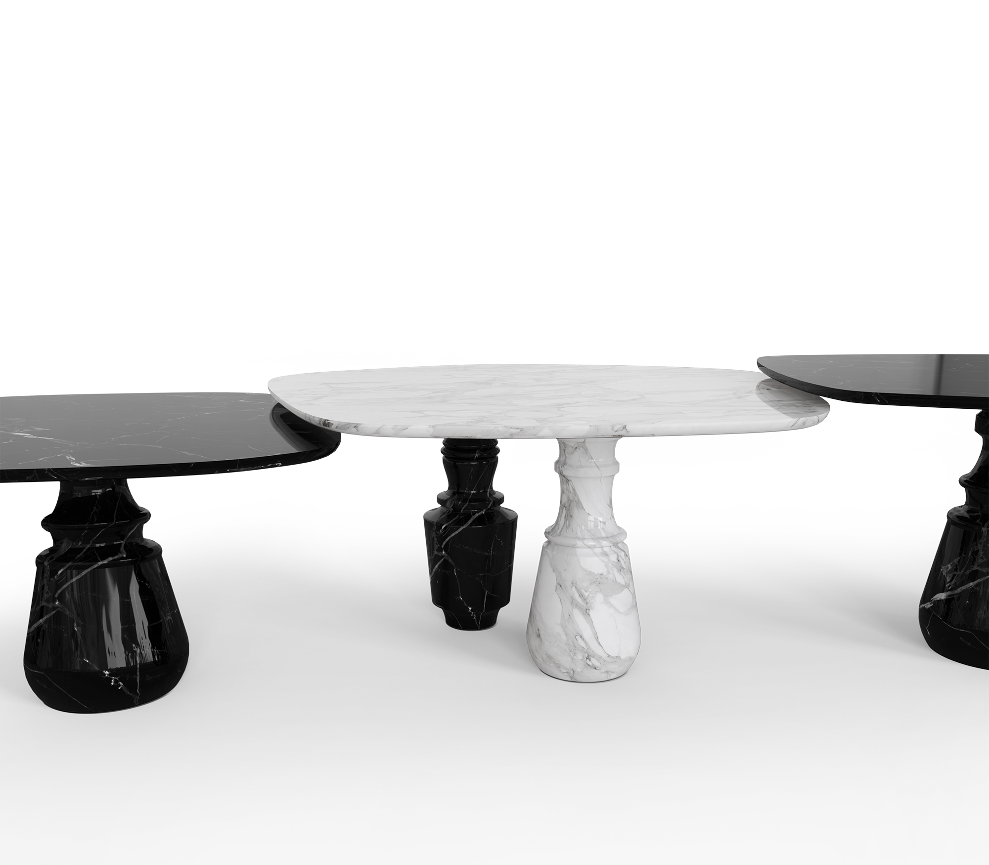 Pietra Nero Marquina Modular Dining Table