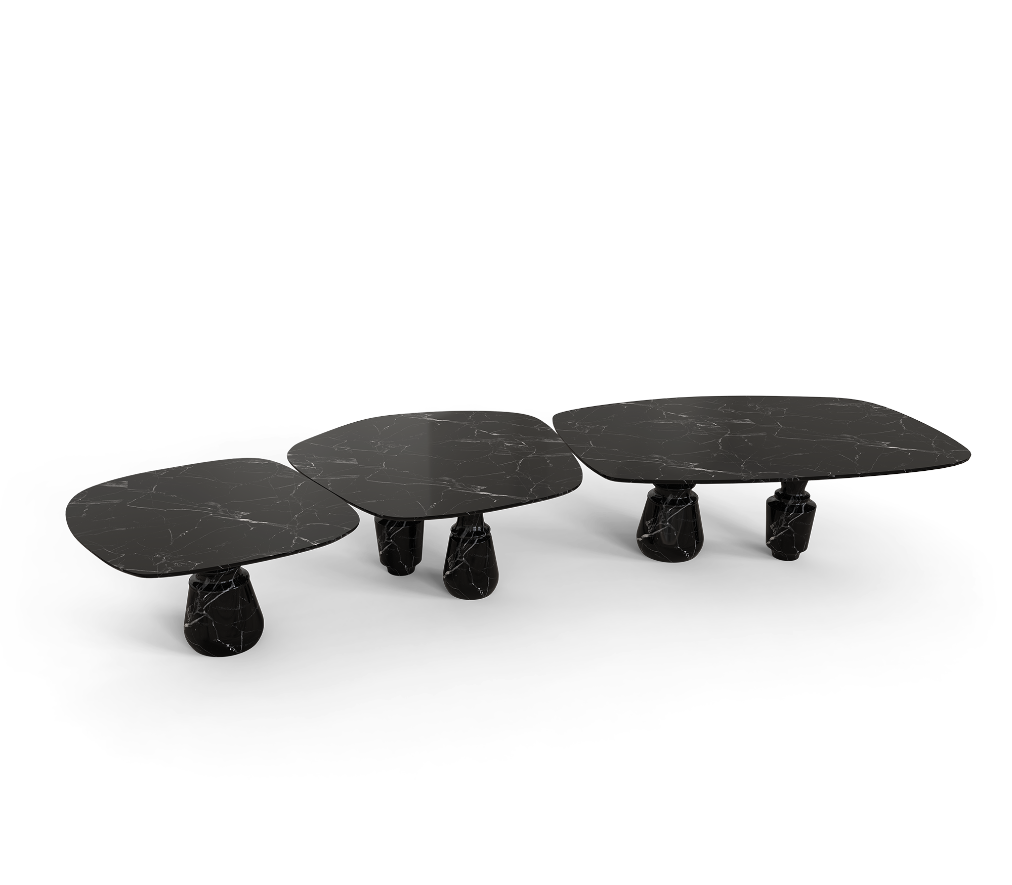 Pietra Nero Marquina Modular Dining Table