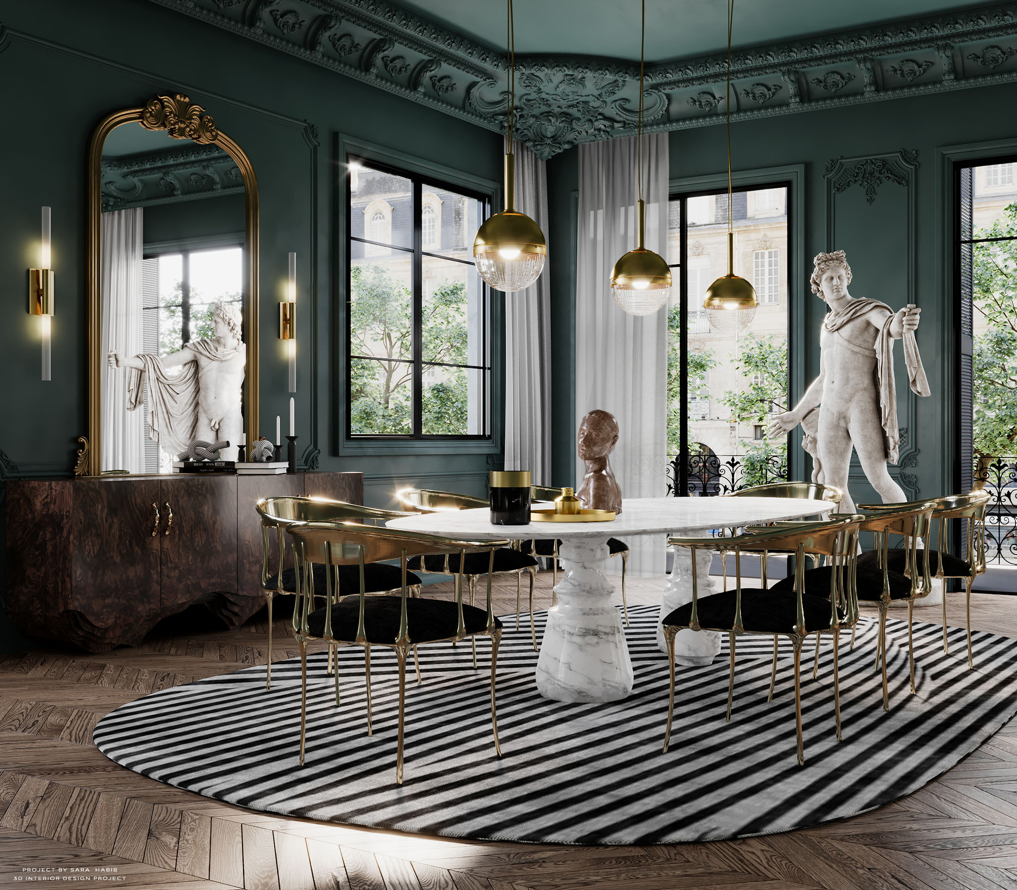 Pietra Oval XL Marble Dining Table