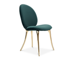 Soleil Curved Brass Modern Luxury Dining Chair