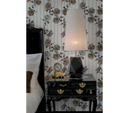 York Right Baroque High Gloss Black Luxury Nightstand