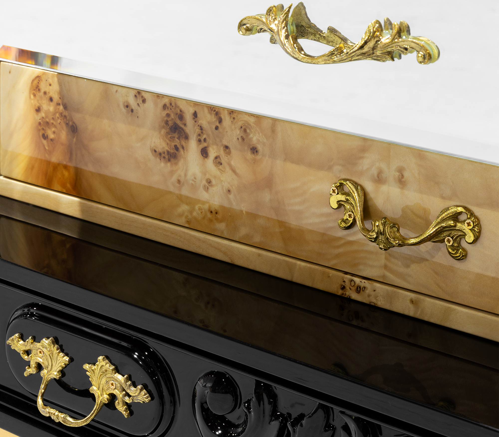 Frank Surreal Multi-Veneer Layered Luxury Nightstand