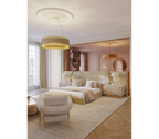 Lapiaz Kintsugi Velvet Polished Gold Luxury Headboard