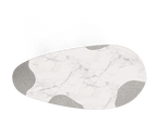 Ophelia Oval Carrara Marble & Gold Dining Table