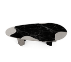 Ophelia Oval Carrara Marble & Gold Dining Table