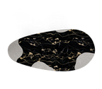 Ophelia Oval Carrara Marble & Gold Dining Table