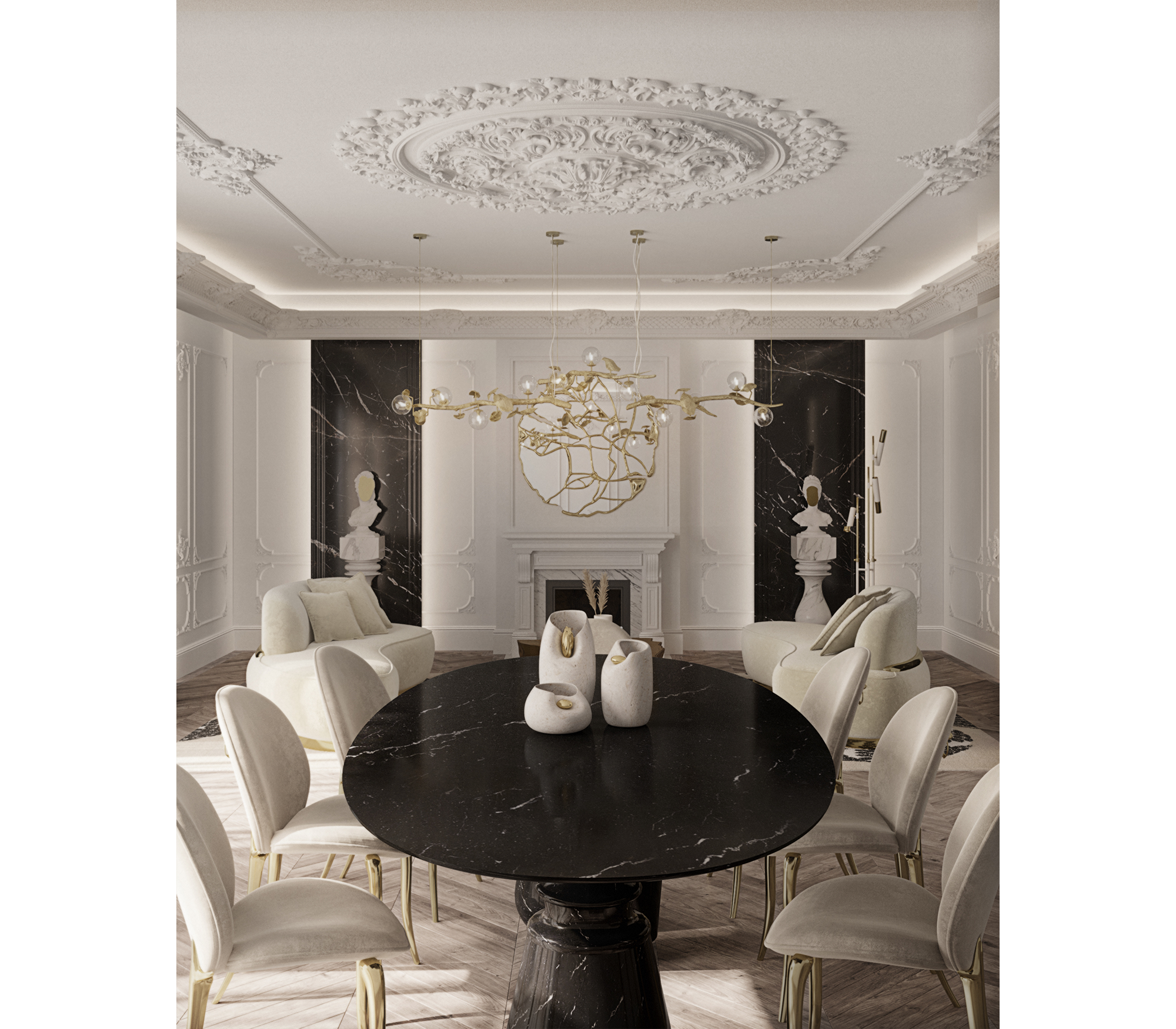 Pietra Oval XL Marble Dining Table