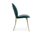 Soleil Curved Brass Modern Luxury Dining Chair
