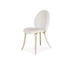 Soleil Curved Brass Modern Luxury Dining Chair