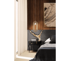 York Right Baroque High Gloss Black Luxury Nightstand