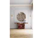 Empire Consoles Hammered Gilded Brass Entryways Cabinet Table