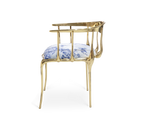 Nº 11 Azulejo Print Polished Brass Heritage Chair