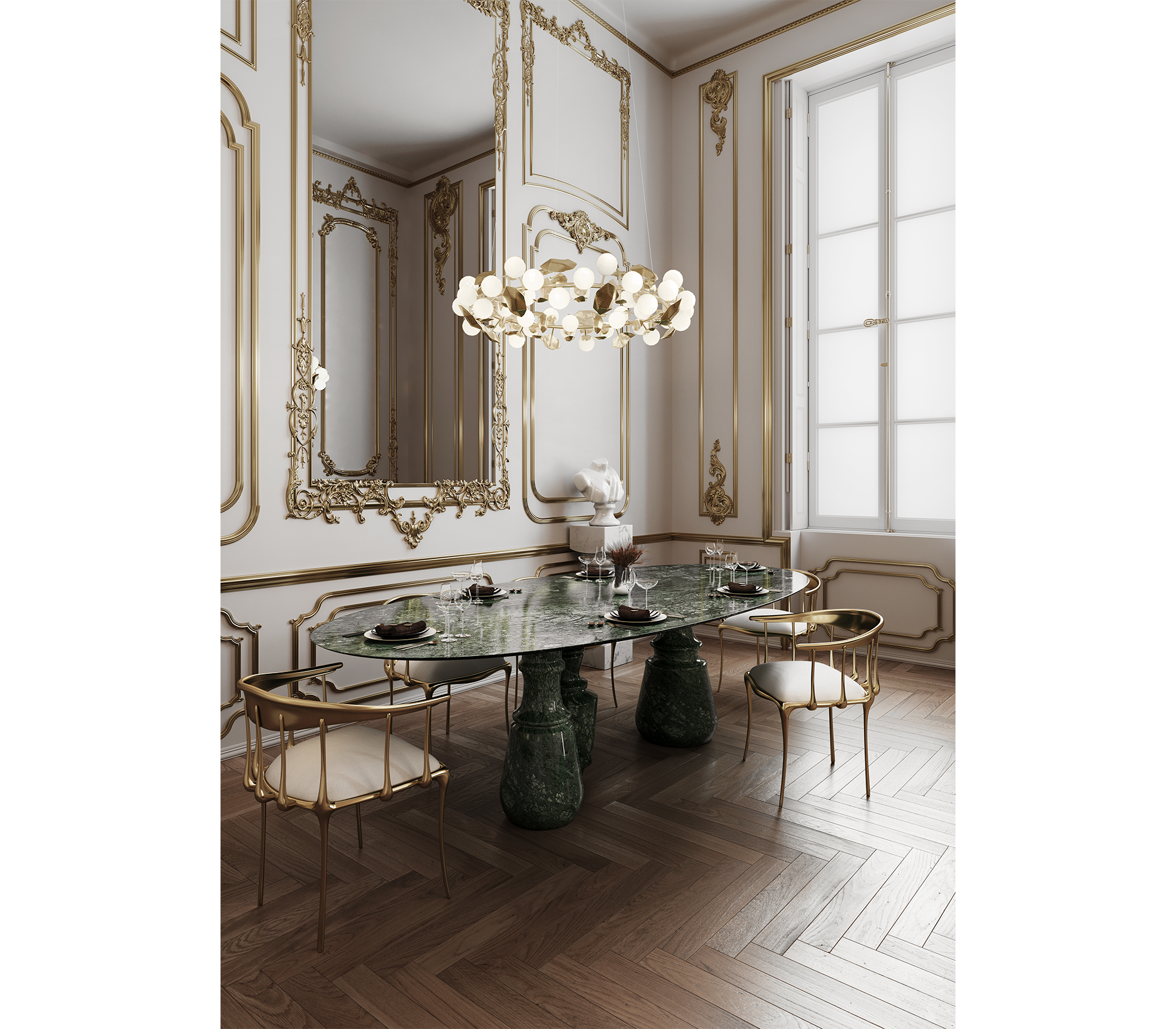 Pietra Oval XL Marble Dining Table