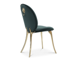 Soleil Curved Brass Modern Luxury Dining Chair