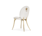 Soleil Curved Brass Modern Luxury Dining Chair