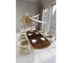 Stonehenge Marble & Brass Dining Table
