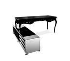 Boulevard Gloss Black Classic Executive Writing Desk