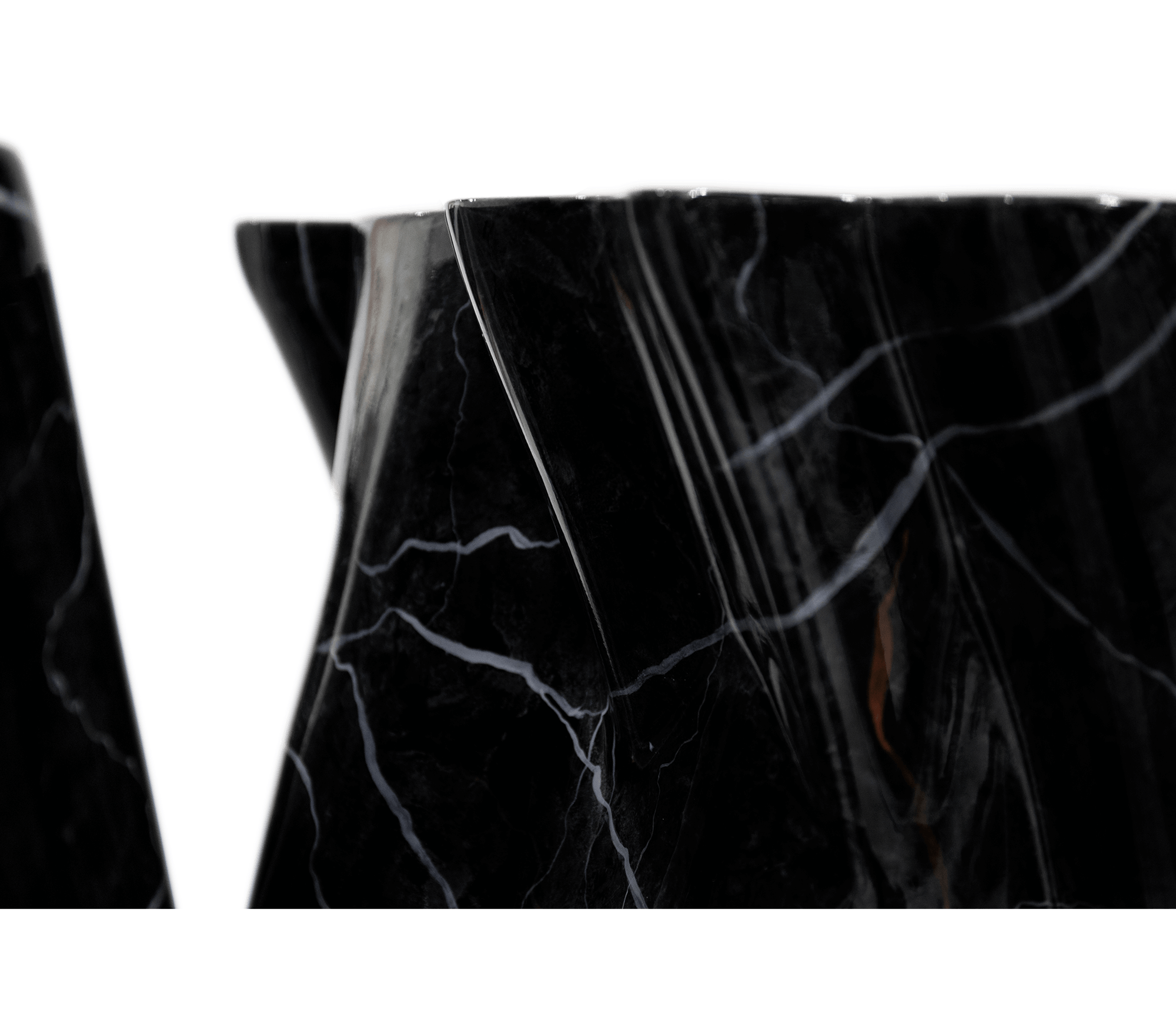 Monochrome Consoles Fluid Sculptural Resin Entryways Cabinet Table