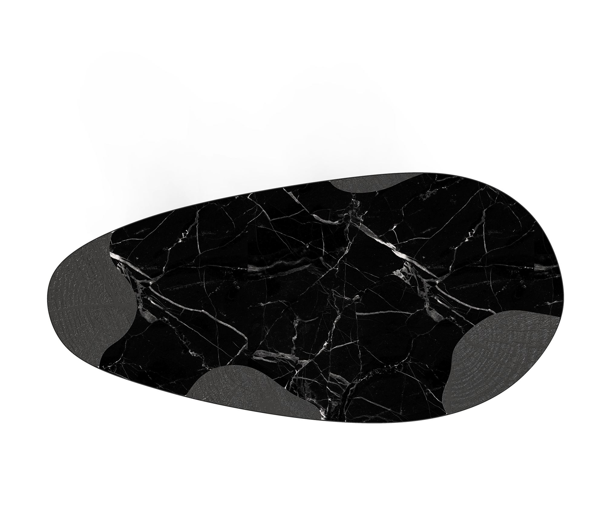 Ophelia Oval Carrara Marble & Gold Dining Table