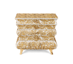 Crochet Baroque Gold Filigree Luxury Nightstand