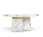Empire Consoles Hammered Gilded Brass Entryways Cabinet Table