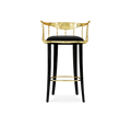 Nº 11 Surrealist Polished Brass Bar Stool