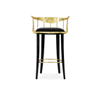 Nº 11 Surrealist Polished Brass Bar Stool