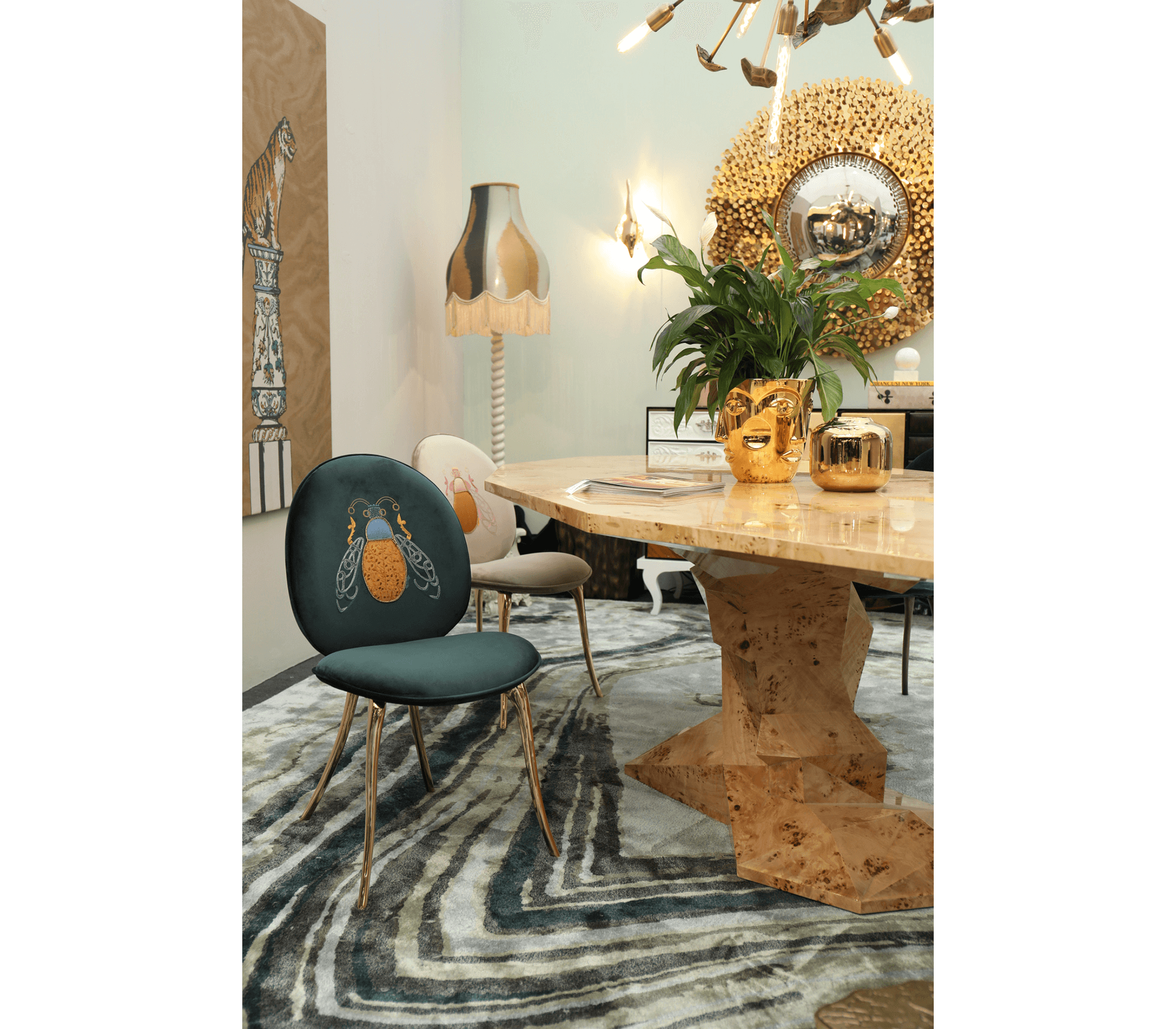 Bonsai Dining Table with Minimalism & Personalized Faceted Dining Table