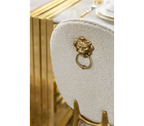 Soleil Curved Brass Modern Luxury Dining Chair