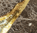 Empire Consoles Hammered Gilded Brass Entryways Cabinet Table
